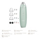 Мікродермабразійний пристрій для видалення чорних цяток GESKE MicroDermabrasion Blackhead Remover 7в1 green