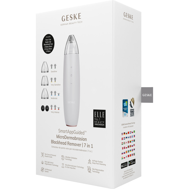 Мікродермабразійний пристрій для видалення чорних цяток GESKE MicroDermabrasion Blackhead Remover 7в1 starlight