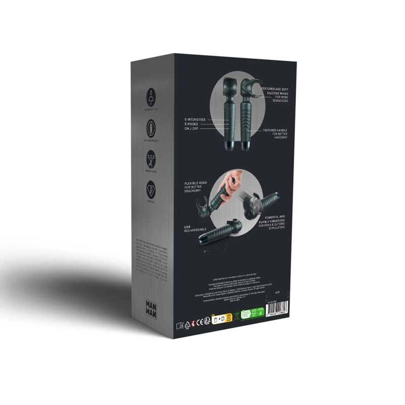 Мастурбатор-вибромассажер Manwan EVO Pine Grey, отлично для пар, виброминет