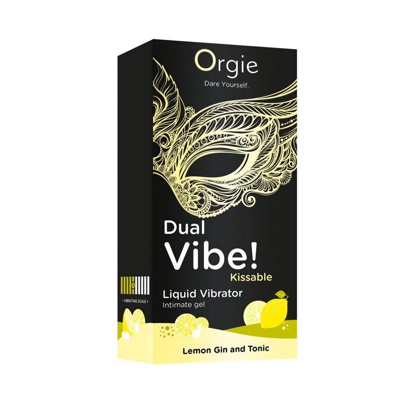 Жидкий вибратор Orgie - Dual Vibe! Lemon Gin And Tonic Kissable Liquid Vibrator (15 мл)