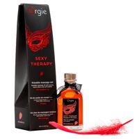 Набор для массажа Orgie – Sexy Therapy Strawberry (100 мл), съедобное разогревающее масло + перышко Набор для массажа Orgie – Sexy Therapy Strawberry (100 мл), съедобное разогревающее масло + перышко