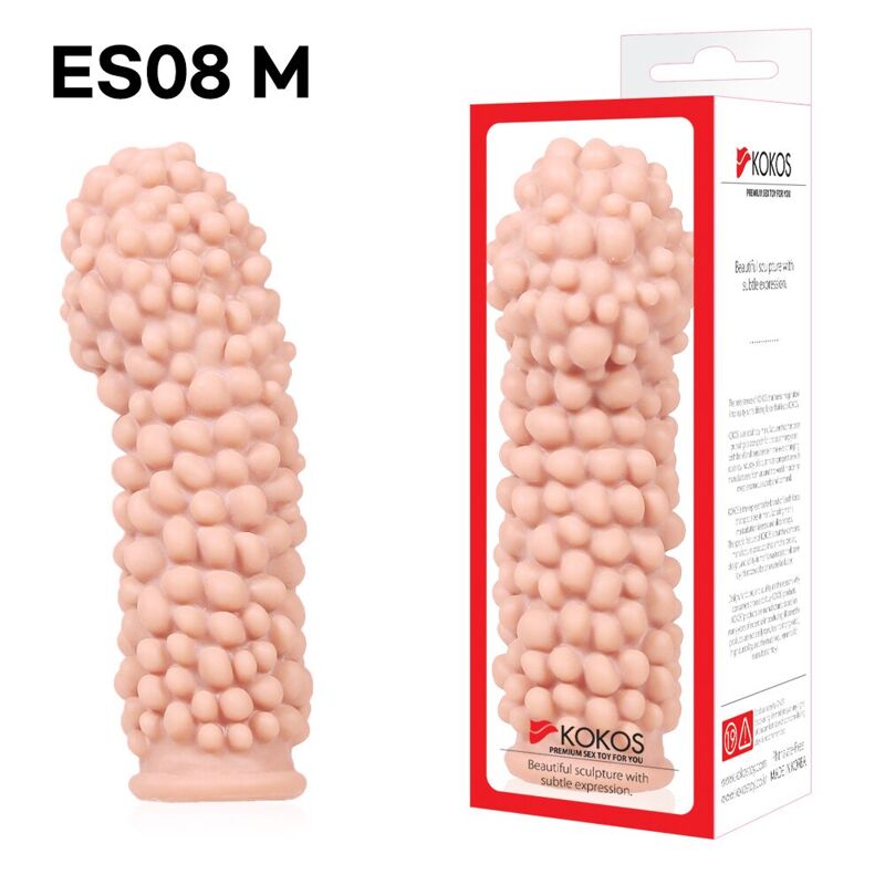 Насадка на член Kokos Extreme Sleeve ES.08 размер M, утолщающая, стимулирующий рельеф
