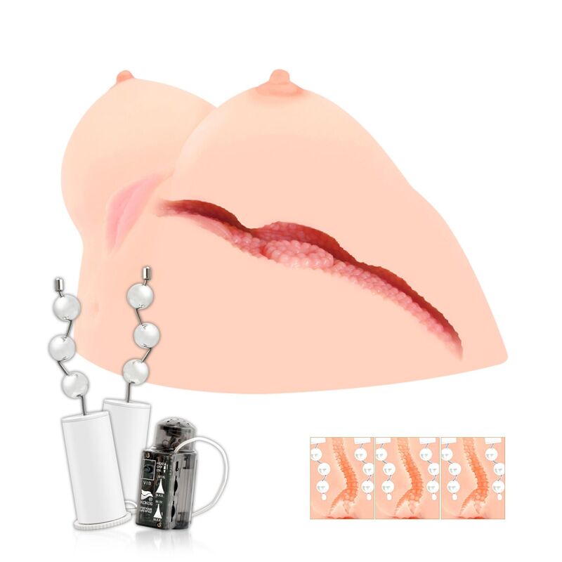 Мастурбатор Kokos Juilana Breast 2WayPlus с вибрацией и массажем