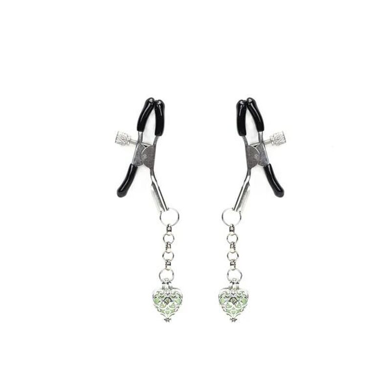 Зажимы для сосков Liebe Seele Glow-in-dark Nipple Clamps Green