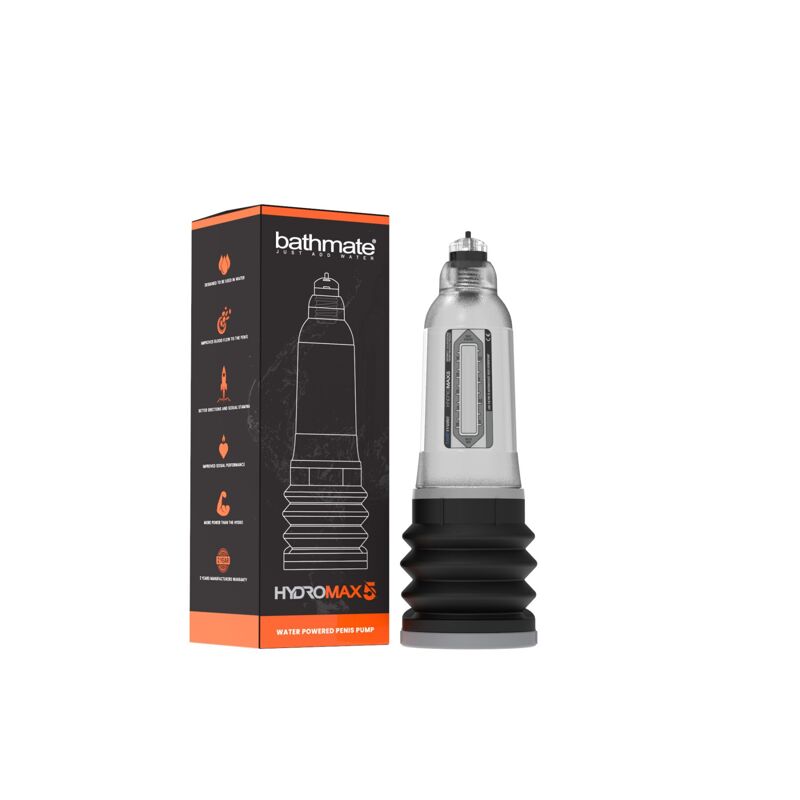Гідропомпа Bathmate Hydromax 5 Clear, для члена довжиною від 7,5 до 12,5 см, діаметр до 4,5 см Гідропомпа Bathmate Hydromax 5 Clear, для члена довжиною від 7,5 до 12,5 см, діаметр до 4,5 см