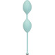 Роскошные вагинальные шарики PILLOW TALK - Frisky Teal с кристаллом, диаметр 3,2см, вес 49-75гр