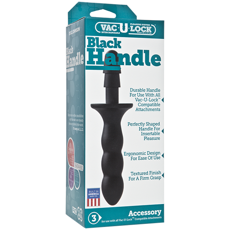 Держатель-рукоять Doc Johnson с креплением Vac-U-Lock - Black Handle для игрушек