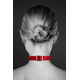 Чокер с кольцом для поводка Bijoux Pour Toi - FETISH Red, экокожа