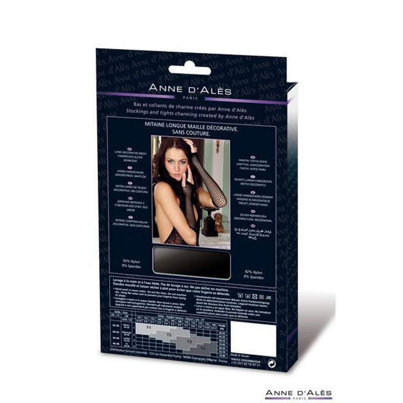 Митенки сетка Anne De Ales Black