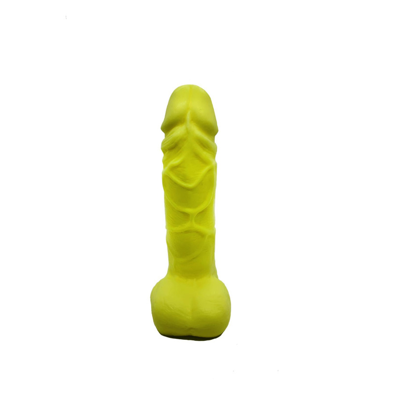 Крафтовое мыло-член с присоской Чистий Кайф Yellow size M, натуральное