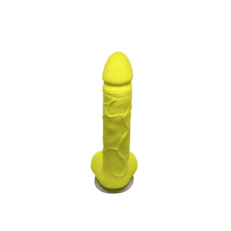 Крафтовое мыло-член с присоской Чистий Кайф Yellow size L, натуральное