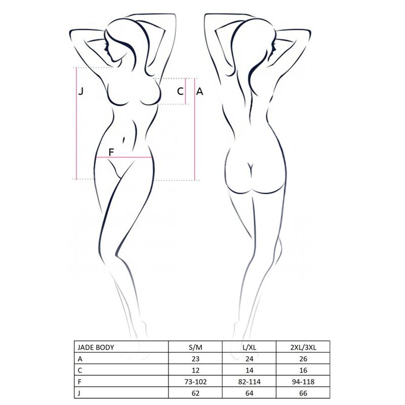 Откровенное боди с элементами стреп Passion Exclusive JADE BODY XXL/XXXL, black
