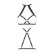Портупея из стреп с кружевом Passion Exclusive LORRY BRA S/M, black