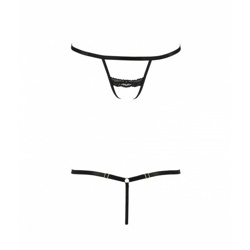 Трусики-стрепы Passion Exclusive SHELLY THONG L/XL, black