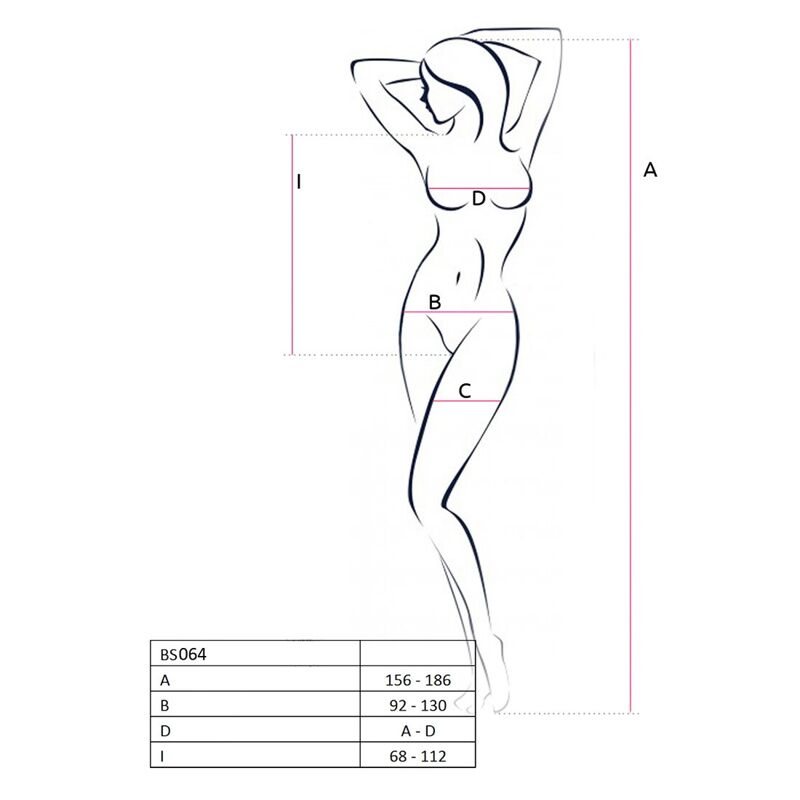 Бодистокинг Passion BS064 One Size, Red, боди, закрытое плечо, открытый доступ