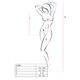 Бодистокинг Passion BS064 One Size, White, боди, закрытое плечо, открытый доступ