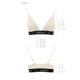 Эластичный топ с кружевом Passion PS001 TOP S, ecru