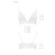 Эластичный топ с кружевом Passion PS001 TOP L, white