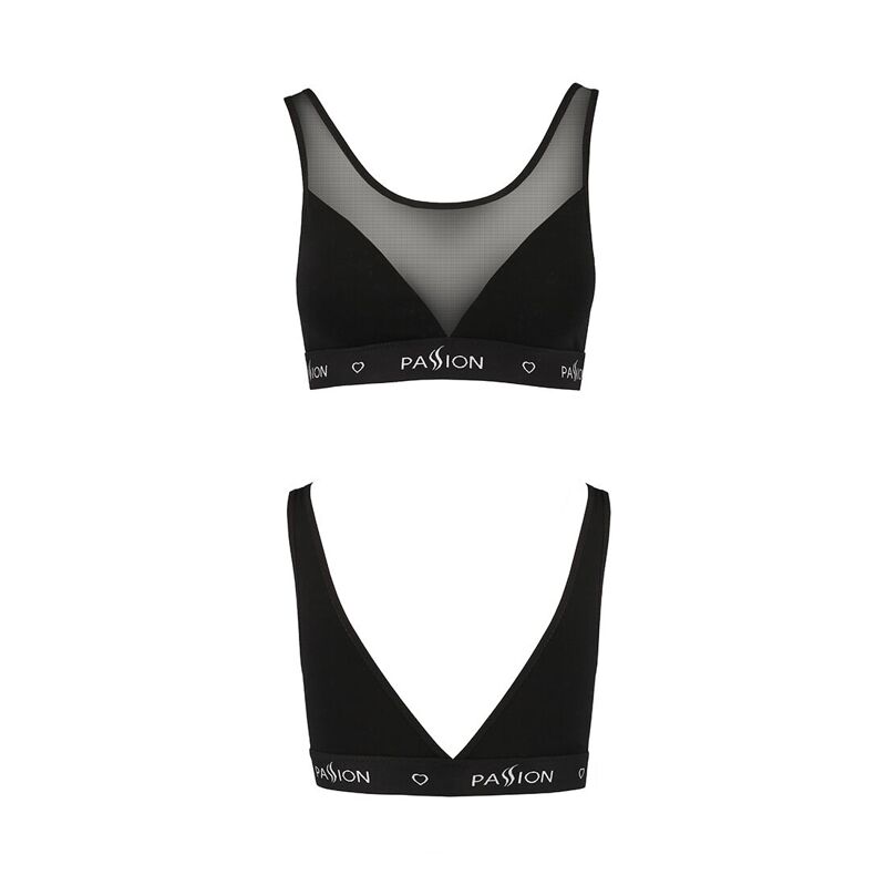 Топ с прозрачной вставкой Passion PS002 TOP M, black
