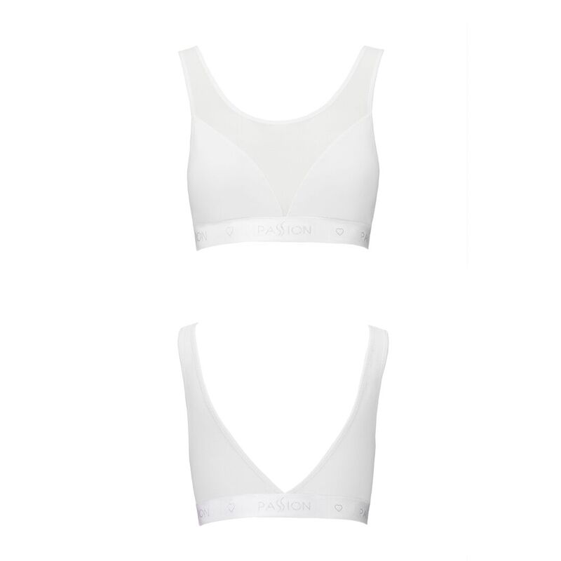 Топ с прозрачной вставкой Passion PS002 TOP M, white