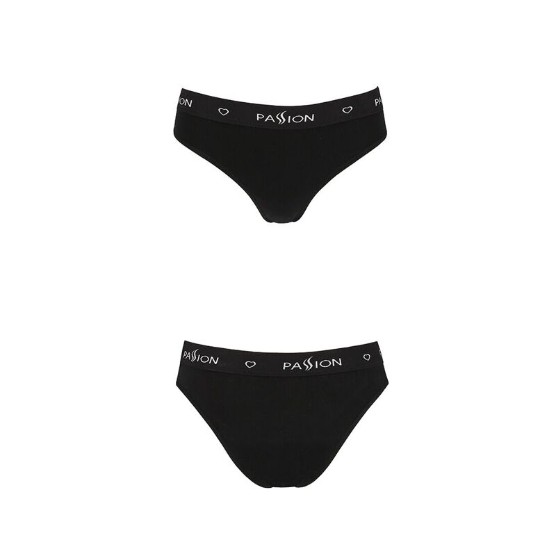 Трусики-слипы из хлопка с эластаном Passion PS004 PANTIES L, black