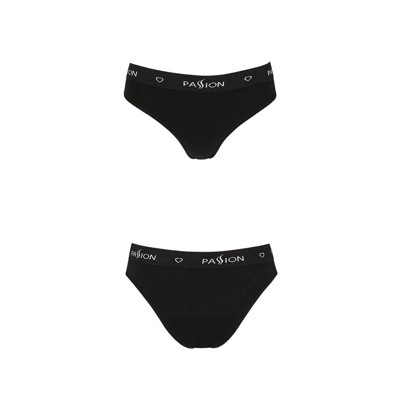 Трусики-слипы из хлопка с эластаном Passion PS004 PANTIES M, black