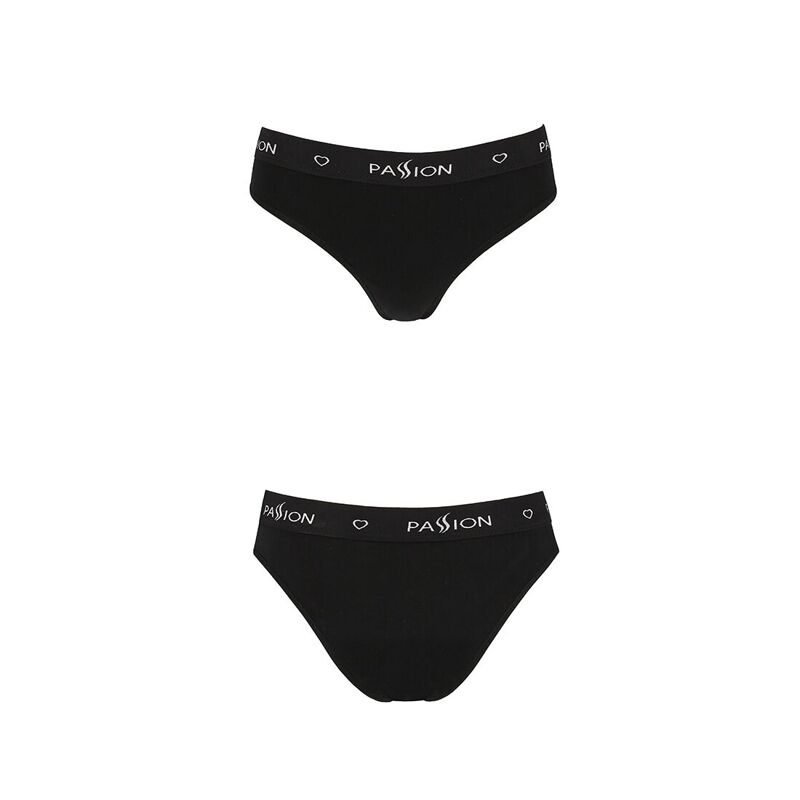 Трусики-слипы из хлопка с эластаном Passion PS004 PANTIES S, black