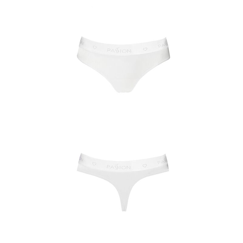 Трусики-бразилиана из хлопка Passion PS005 PANTIES M, white