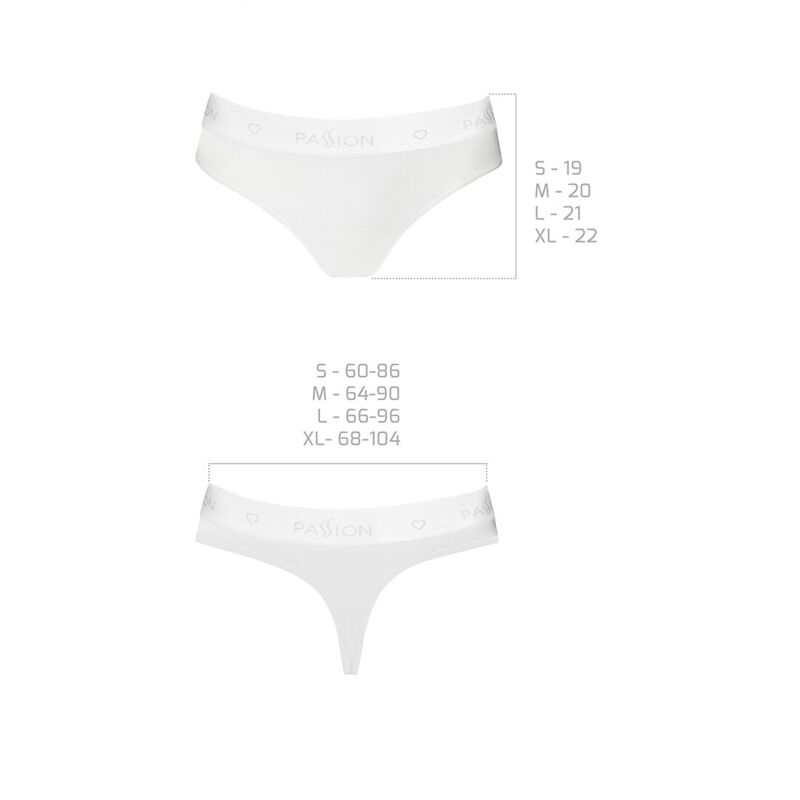 Трусики-бразилиана из хлопка Passion PS005 PANTIES M, white