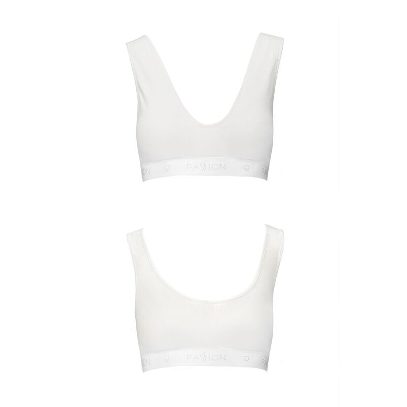 Спортивный топ из эластичного хлопка Passion PS005 TOP L, white