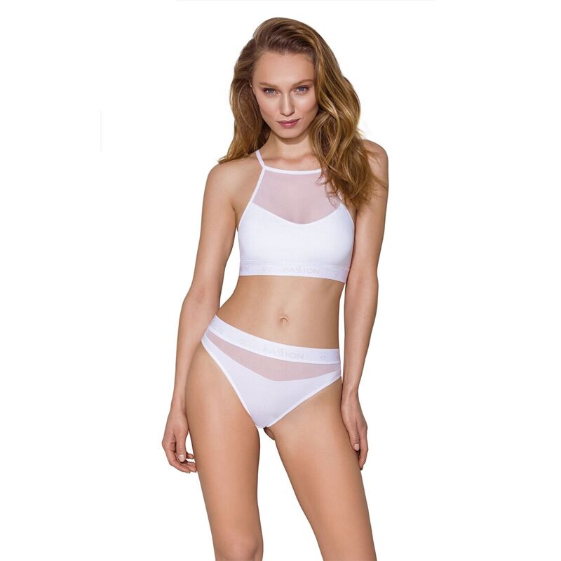 Трусики с прозрачной вставкой Passion PS006 PANTIES S, white