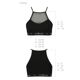 Спортивный топ с прозрачной вставкой Passion PS006 TOP S, black