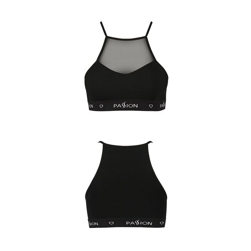 Спортивный топ с прозрачной вставкой Passion PS006 TOP XL, black