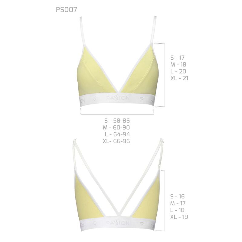 Спортивный топ с двойными бретелями Passion PS007 TOP M, yellow