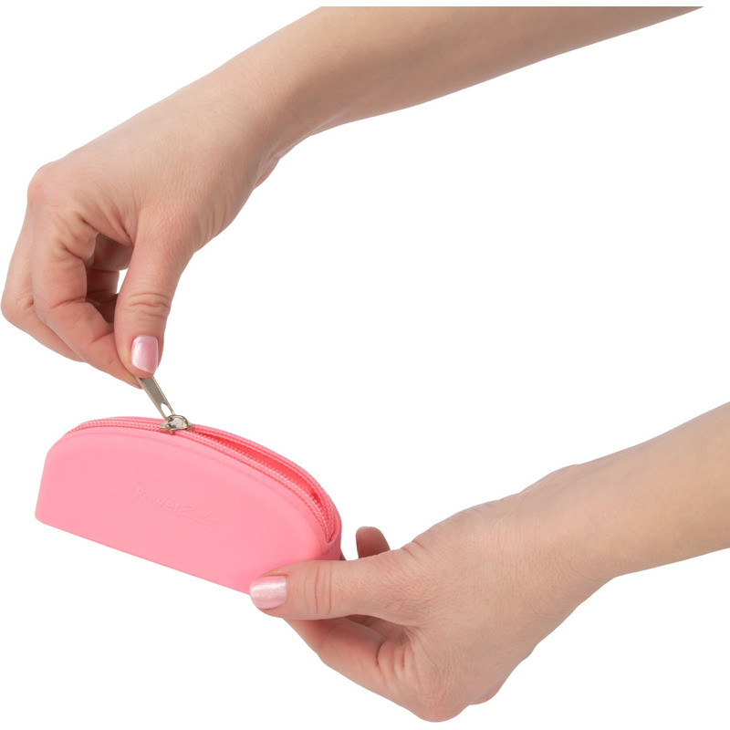 Сумка для хранения секс-игрушек PowerBullet - Silicone Storage Zippered Bag Pink