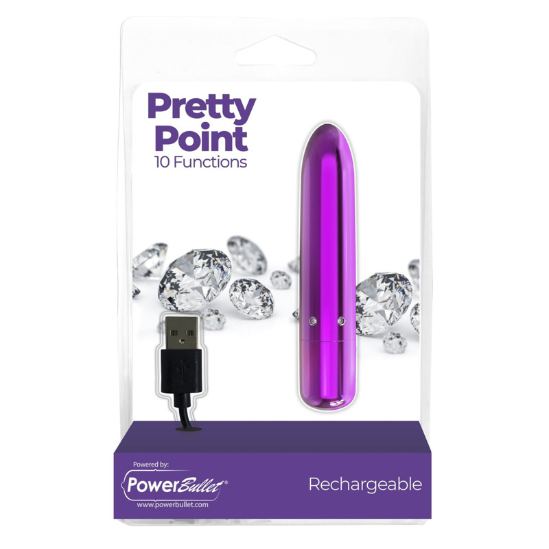 Вибропуля PowerBullet - Pretty Point Rechargeable Bullet Purple