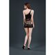 Мини-платье на одно плечо Moonlight Model 12 XS-L Black, вертикальная бахрома