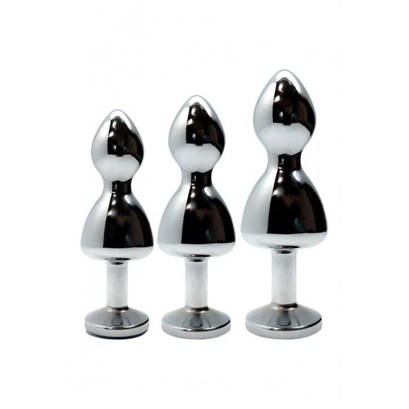 Металлическая анальная пробка Wooomy Lollypop Double Ball Metal Plug Red S диам. 2,8 см, длина 8,5см