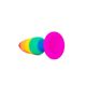 Силиконовая анальная пробка Wooomy Hiperloo Silicone Rainbow Plug M, диаметр 2,9 см, длина 11 см