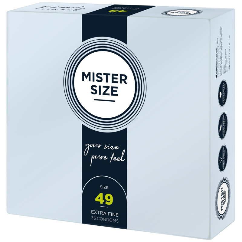 Презервативы Mister Size - pure feel - 49 (36 condoms), толщина 0,05 мм