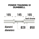 Гриф гантельний Toorx Power Training 51 см 50 мм (MCO-51)