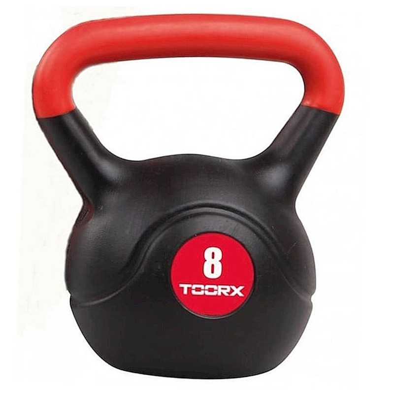 Гиря вінілова Toorx PVC 8 кг Black/Orange (KRP-8)