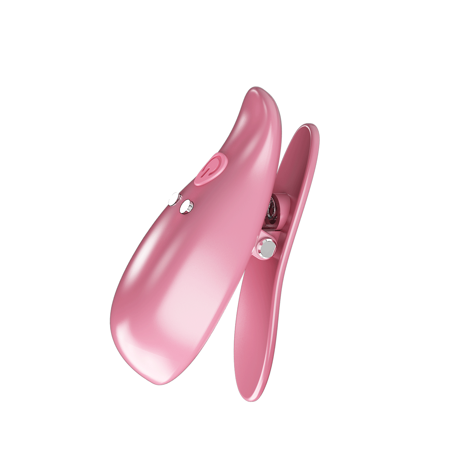 Вибростимуляторы-зажимы для сосков Pretty Love Leaf, розовые, 5.1 х 1.9 см
