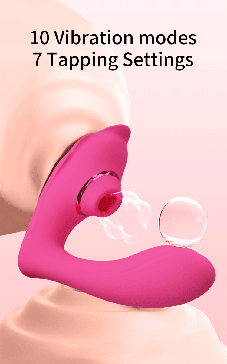 Вакуумный стимулятор клитора с вибрацией Pretty Love Nemo розовый, 13.8 х 11.2 см